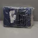 Yeaqee 24 Pack Metallic Paper Gift Bags with Handle and Tissue 9x7x3.1 Gold Foil Welcome Favor Bags Return Gifts for Wedding Fall 5 Senses Christmas Bridesmaid Birthday(Navy Blue, Gold)