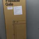 27.5 Inch Tall Step Over Foldable Baby Gates for Doorways 27.5"-55" Wide 2 Panel Expandable Dog Gates for The House Adjustable Mesh Pet Gate Indoor Baby Gate for Dog Indoor Child Gate for Doorway (White)