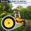 11x4.00-5'' Lawn Mower Tires Flat Free, 11x4-5 Solid Tires and Wheel, Zero Turn Mower Front Tires with 3/4" or 5/8" & 1/2" Precision bearings, 3.4"-5.6" Centered Hub for Zero-Turn Lawn Mower (2 Pack)