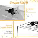 Acrylic Donation Box with Lock & Key, Clear Lockable Raffle Box, Suggestion Boxs Ballot Boxs with Sign Holder- Includes 100 "Enter to Win" Cards (6x4.3x4in)