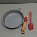 8 Inch Nonstick Ceramic Deep Frying Pan, Small Egg Omelette Pan with Removable Handle, Aluminum Saut Pan Compatible with All Stovetops, Oven Safe (Blue)