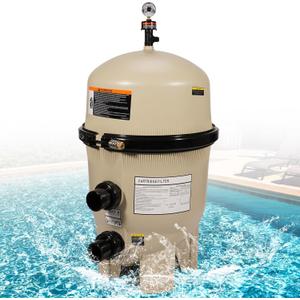 160340 Cartridge Pool Filter Tank Assembly-320 Square Feet 120 GPM Fit for Pentair Clean & Clear Plus Cartridge Pool Filters, Fiberglass Reinforced Polypropylene Tank Cartridge, Almond