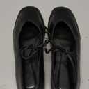 Lace Up Square Toe Ballet Flats for Women Cute Bow Slip On Mary Jane Flats Casual Ballerina Shoes (8, Black)