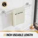 HITSLAM Brushed Nickel 18 Inch Towel Bar for Bathroom, SUS304 Stainless Steel Bathroom Towel Rack Wall Mounted, Modern Home Decor Bath Towel Holder with Hardware Accessories (Total Length 19.8 Inch)