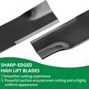 02961700 High Lift Mower Blades, Compatible with A riens Gra vely 54" Deck, 70763400 Replacement Compatible with A riens Zoom XL/ Gra vely ZTXL 2554 ZTXL 2448 ZTXL 2548 ZTXL 48" Zero Turn Mowers