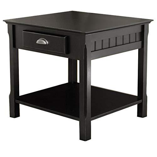 Winsome Wood Timber Occasional Table, Black, 21.97 x 21.97 x 22.05 inches