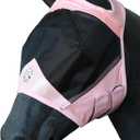 T TEKE Fine Mesh Horse Fly Mask w/No Ears, UV Blocking 3D Eye Visor with Extra Fleece Cushioned Forehead, Protection from Insect Pests