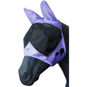 T TEKE Fine Mesh Horse Fly Mask w/Ears, UV Blocking 3D Eye Visor with Extra Fleece Cushioned Forehead, Protection from Insect Pests (Full, Lavender) T TEKE Fine Mesh Horse Fly Mask w/Ears, UV Blocking 3D Eye Visor with Extra Fleece Cushioned Forehead, Protection from Insect Pests (Full, Lavender)