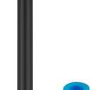 Lordear Matte Black Ceiling Mount Shower Arm and Flange, Extension Arm for Rainfall Showerhead, Round Pipe