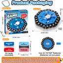 Word Game Family Board Games for Kids & Adults with 2 Modes,220 Topic Categories 24 Letters Pressing Games,Fun Fast-Paced Learning Game with English Pronunciation for Boys Girls Age 3+,35 Cards,Blue