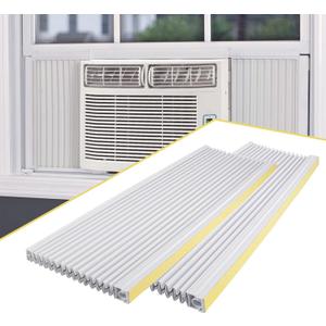 LBG Products Air Conditioner Side Panel Kit for Window AC Units, Fits Up to 17" H x 10" W,Double Layers Window AC Side Panels Kit for Window Air Conditioner Replacement Screen,2 Pack