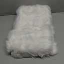 FeelfunFeather Women's Faux Fur Shawl, Long Winter Warm Scarf Shawl for Bridal Wedding Party Festive Celebrations Christmas(1.8m),White