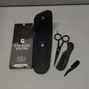 5 Professional Beard Mustache Scissors with 1 Beard Comb, 1 Mustache Comb and Travel Pouch - Perfect Beard Trimming Scissors for All Facial Hair Scissors - Grooming Scissors