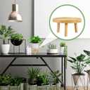 balacoo Solid Wood Plant Stand 5.11 Inch Small Indoor Flower Pot Holder Plant Shelf Rack for Living Room Balcony Desk with Natural Wood Finish
