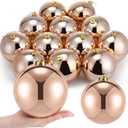 Zubebe 12 Pcs Large Christmas Ball Ornaments Giant Oversized Plastic Shatterproof Christmas Ball Outdoor Vintage Hanging Decorations UV Water Resistant for Holiday Farmhouse(Champagne Gold,6 Inches)