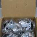 Caster Wheels, 3" Locking Swivel Stem Casters Set of 4, 3/8"-16 x 1 (Screw Diameter 3/8", Length 1") Rubber Casters with 360 Degree No Noise Wheels for Furniture