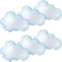 Sumind 6 Pcs 28 Inch White Cloud Balloons Foil Cloud Decorations Cute Shaped Balloons for Birthday Baby Shower Wedding Themed Party Decor Supplies (Light Blue), 30 inch x 21 inch