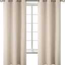 BGment Blackout Curtains - Grommet Thermal Insulated Room Darkening Bedroom and Living Room Curtains, Set of 2 Panels (42 x 72 Inch, Champagne)