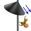 Squirrel baffle for bird feeders pole, squirrel proof cone for outdoors shepherds hook. Squirrels deterrent for bird house, large squirrel guard/blockers, bird feeder accessories, 18 inch Pole mount