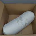 Kingnex Bolster Roll Pillow for Sleeping on Back or Side Under Knee to Relief Lower Back Pain Between Legs for Side Sleepers Cylinder Pillow with Removable Cover 20x8 (White)