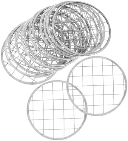 Hoement Quality Mesh Pen Holder Cover for Jar Wall Decor Floral Grids Included