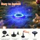 Flacchi Solar Ground Lights - Solar Powered Lights Outdoor Solar Disk Light Waterproof Landscape Light for Patio Yard Pathway Walkway Driveway Christmas (Multi-Colored, 12 Pack)