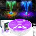 Pool Fountain with Remote, High Brightness Above Ground Pool Fountains with Lights Show, Battery Operated Floating Pool Water Fountain, Floating Fountains for Inground Pool-1pc(Purple)