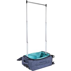 Mavii Dance Bag with Garment Rack, 22 Inch Carry-on Upright Luggage with Spinner Wheels, Ideal for Competitions & Travel, Easy-assembly Lightweight Aluminum Rack, Heathered Gray
