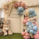 Pink And Blue Balloons Dusty Arch Kit Garland Nude For Gender Reveal Baby Shower Decorations Bear