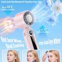 Portable Handheld Fan with Cooling Plate, 199 Speed Settings, High-Speed Personal Mini Fan up to 20000 RPM, USB-C Rechargeable, Wearable for Travel, Outdoor, Office, Home (Pink)