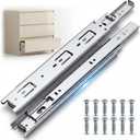 10 Inch Drawer Slides 6 Pairs (12pcs) Side Mount Rails - Heavy Duty Full Extension Ball Bearing – Drawer Slide Glides for Cabinet Kitchen, Dresser Runners - Draw Slides Sliders 100Lb Capacity