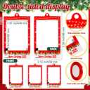 Vercraft 36 Pcs Merry Christmas 2026 Photo Frame Ornaments Acrylic 2 x 3 Picture Frame Ornaments Christmas Tree Decoration Compatible with Instax Polaroid Hanging Photo with Red Ribbon (Style 3)