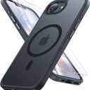 Miracase for iPhone 17e case & iPhone 16e Case for MagSafe [with 29H+ Screen Protectors] TOP Shockproof Military-Grade Protection with Nano-Coating for iPhone 16e/17e Phone Case, Translucent Black