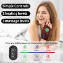 Cordless Wrist Heating Pad Massager, Red Light Heated Wrist Wrap with 3000mAh Battery, 3 Vibration and Heat Settings, Heated Hand Wrap for Arthritis, Carpal Tunnel Relief
