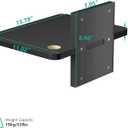 WALI Floating TV Shelf, 1 Tier Projector Shelf for DVD Players, Routers, Game Consoles, Cable Boxes, Living Room Decor Accessories, Wall Mount Shelves Holds Up to 22lbs (CS201NB), 1-Shelf, Black