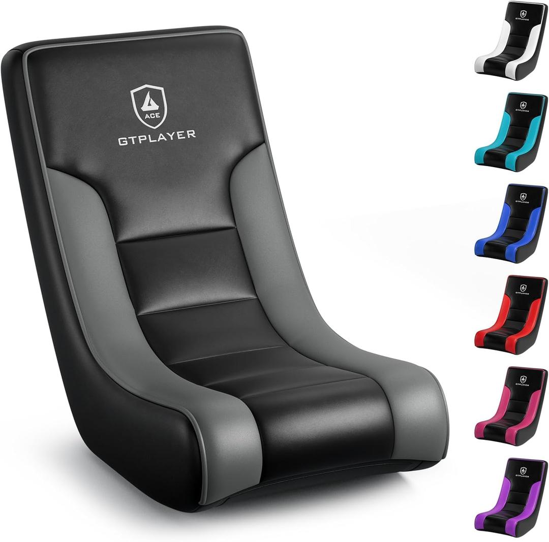 GTPLAYER Floor Rocker Gaming Chair – Adjustable Angle Limiter, Ultra Lightweight Ergonomic Floor Rocking Game Seat for Gaming and Lounging, Black