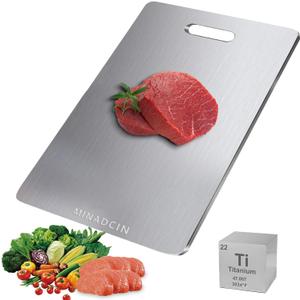 Titanium Cutting Boards for Kitchen, 100% Pure Cut Titanium Cutting Board, Food Grade Quality,Easy to Clean and Will Not Absorb Odors, Suitable for Kitchen Or Outdoor Camping
 30" x 46" Titanium Cutting Boards for Kitchen, 100% Pure Cut Titanium Cutting Board, Food Grade Quality,Easy to Clean and Will Not Absorb Odors, Suitable for Kitchen Or Outdoor Camping
 30" x 46"