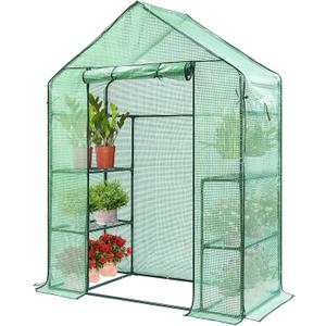 VIVOSUN 57 x 29 x 77-Inch Mini Walk-in Greenhouse with Windows, Shelves and Anchors, Plant Garden Hot House