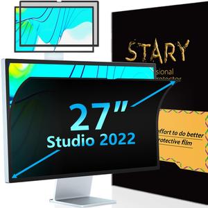 Stary Computer Privacy Screen Filter for Studio 27 inch 2022 Removable|Anti Glare|Anti Scratch|Blue Light-Blocking Monitor Privacy Screen Shield for Desktop Computer Studio 27"for Data Confidentiality