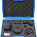 Front Crankshaft Seal Removal Tool, Crankshaft Front Oil Seal Installer & Removal Kit, Compatible with BMW N40, N42, N45, N46, N52, N53, N54 Engines, with Carrying Case (New Version)