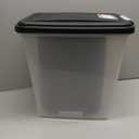 IRIS USA Airtight Pet Food Storage Container with Wheels, Black, 30 lb Capacity - BPA-Free Clear Plastic Bin with Snap-Lid Seal to Keep Kibble, Pellets or Seeds Fresh for Dogs, Cats and Birds