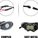SUNPIE 8 Pods Magnetic White Rock Lights Wide Beam Angle, Quick Connect, 49 High Power Chips, 4M Extension Wires, 6000K Pure White, IP67, Fits Trucks, SUV, ATV, UTV, Trailer, Boats