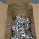 WILLBOND 12 Pack Disco Ball Mirror Ball with Hanging Ring for Fun Retro Disco Party Decorations Party Dj Lighting Effect Stage Props Game Accessories, 5.91", 3.94", 3.15", 2.36"(Silver)