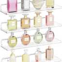 Lifewit Floating Shelves for Wall, 4 Pack 15" Clear Acrylic Shelf Room Decor for Book/Figures/Photo/Makeup in Bathroom, Book Shelf, Living Room, Bedroom, Kitchen Storage and Organization