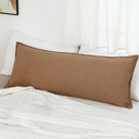 LIGICKY Brown Long Lumbar Pillow Cover 14x36 inch Neutral Linen Pillow Covers Decorative Rectangle Throw Pillow Covers for Living Room Couch Bed Sofa Rustic Farmhouse Boho Home Decor
