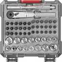 Real Avid X3 52-Piece Socket & Bit Set - 3-in-1 Screwdriver Ratchet T-Handle, Tool Set Includes 16 Socket Wrench Set, 36 Bits with 1/4" Socket Adapter