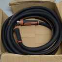 Upgraded Hybrid Garden Hose 50 ft with 360 Rotating Handle, 2025 New Formula Flexible Water Hose 50FT, Lightweight, Durable, Heavy Duty, All-weather, 3/4" Leakproof Solid Brass Fittings (Black Orange)