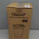 16 oz 100 Pack Clear Plastic Cups with Lids, Sturdy Iced Coffee Cups with Sip Lids, Disposable Food Safe Smoothie Cup for Cold Drinks, Juice, Milkshake