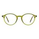TIJN Blue Light Blocking Glasses for Women Men, Vintage Round Rim Frame Bluelight Eyeglasses, Anti-Glare & UV Protection (Green)