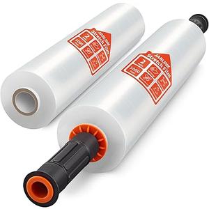 JARLINK Stretch Film, 15 Inch x 1000 Feet Shrink Wrap for Pallet Wrap, Industrial Strength Stretch Wrap with Handles, Moving Wrapping Plastic Roll, 60 Gauge, 2 Pack, Clear